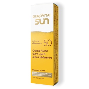 [Crema fluida ultra lejera anti-imbatranire, spf 50, gerovital sun, 50 ml - 1001cosmetice.ro] [2]