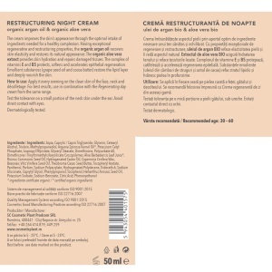 [Crema restructuranta de noapte cu ulei de argan bio si extract bio de aloe vera cosmetic plant, 50 ml - 1001cosmetice.ro] [2]