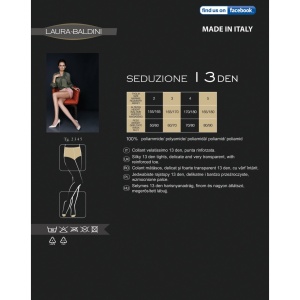 [Dres transparent subtire 13 den seduzione culoare negru laura baldini - 1001cosmetice.ro] [4]