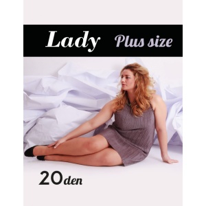 Dresuri dama, Plus Size, 20 DEN, Culoarea Negru, Lucydan