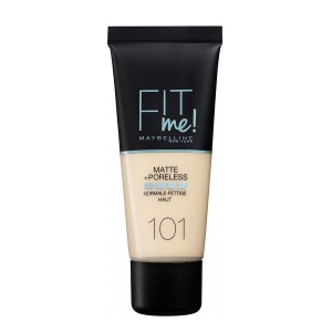 Fond de ten pentru ten gras sau normal Fit Me Matte+Poreless True Ivory101 Maybelline