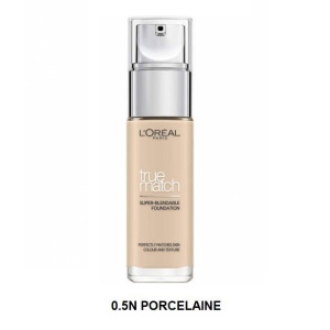 Fond de ten True Match/Accord Parfait, L'Oreal Paris, 0.5 N Porcelaine, 30 ml