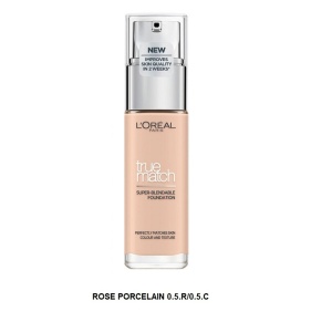 Fond de ten True Match/Accord Parfait, L'Oreal Paris, Rose Porcelain 0.5 R/0.5 C, 30 ml