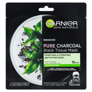 Garnier pure charcoal black tissue mask masca neagra thumb 2 - 1001cosmetice.ro