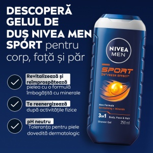 [Gel de dus 3 in 1, sport, nivea men, 250 ml - 1001cosmetice.ro] [3]