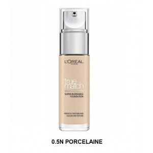 LOREAL TRUE MATCH SUPER-BLENDABLE FOND DE TEN PORCELAINE 0.5N