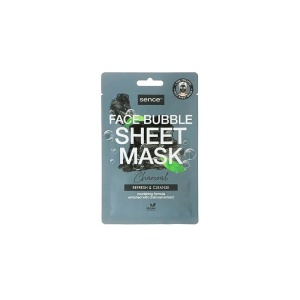 Masca de fata Bubble Sheet Charcoal Mask Sence, 20 ml,