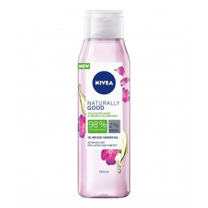 NIVEA NATURALLY GOOD OIL INFUSED GEL DE DUS CU APA DE TRANDAFIR SALBATIC SI ULEI DE ARGAN BIO