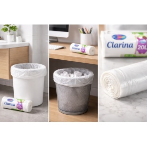 [Saci menajeri albi, pentru baie sau cosuri de birou,12l, clarina 5067 - 1001cosmetice.ro] [2]