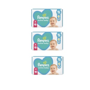 Pampers | Scutece pentru copii active baby pampers nr. 4, mega pack, 9-14 kg, pachet 147 bucati | 1001cosmetice.ro