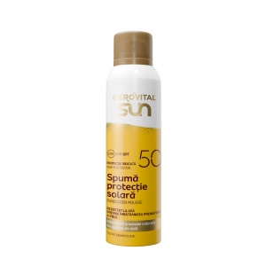 Produse plaja | Spuma cu protectie solara spf 50, gerovital sun, 150 ml | 1001cosmetice.ro