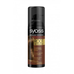 Syoss root retoucher spray pentru vopsirea temporara a radacinilor parului culoarea dark brown thumb 1 - 1001cosmetice.ro