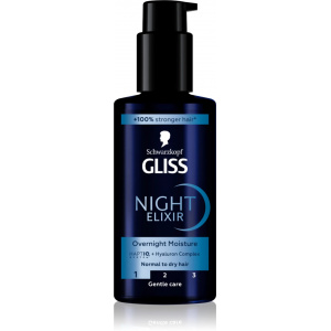Tratament Leave-In de Noapte pentru Par Normal sau Uscat Gliss Night Elixir Schwarzkopf, 100 ml