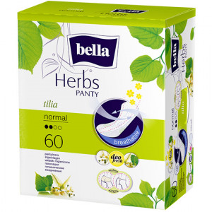 Absorbante igienice subtiri normal Herbs cu extract de floare de tei Bella, pachet 60 bucati