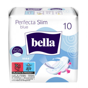 Absorbante Perfecta Slim blue extra soft, Bella, 10 bucati