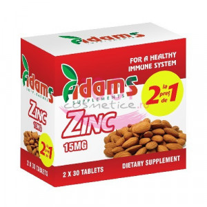 Adams supplements zinc 15 mg pachet 1+1 gratis thumb 2 - 1001cosmetice.ro