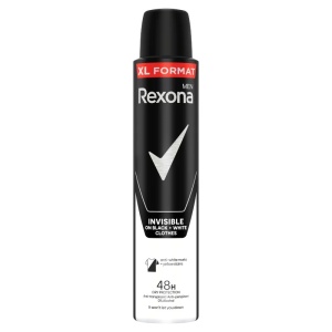 Rexona | Antiperspirant deodorant spray motionsense invisible black+white, rexona men, 200 ml | 1001cosmetice.ro