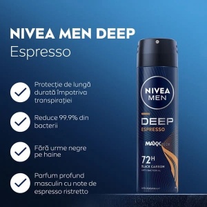 [Antiperspirant spray, deep espresso 72h, black carbon, nivea men, 150 ml - 1001cosmetice.ro] [4]