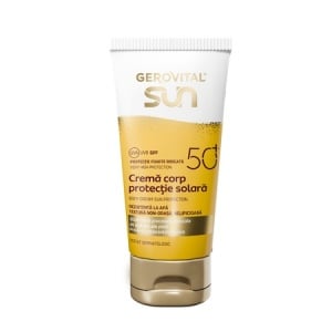 Produse plaja | Crema de corp cu protectie solara 50+, gerovital sun, 150 ml | 1001cosmetice.ro