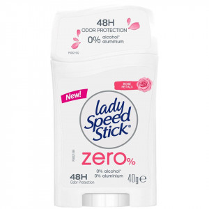 Deodorant solid pentru Zero % Rose Petals Lady Speed Stick, 40 g