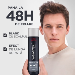 [Fixativ express fix, putere 5, fixare ultraputernica, wellaflex men, 250 ml - 1001cosmetice.ro] [2]