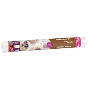 Hartie pentru copt, dublu siliconata, 8M x 38cm, alba, Luxia 4054