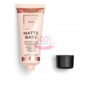 Makeup revolution matte base pore blurring full coverage fond de ten f0.5 thumb 3 - 1001cosmetice.ro