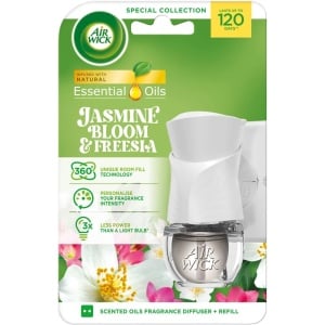 Odorizant Electric + Rezerva Jasmine Bloom Freesia Air Wick, 19 ml