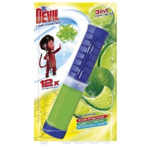 Baie, tomil | Odorizant gel wc 12x lime twister dr devil, 75 ml | 1001cosmetice.ro