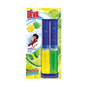 Baie, tomil | Odorizant gel wc 6+1 duo lime twister dr devil, 65 ml | 1001cosmetice.ro