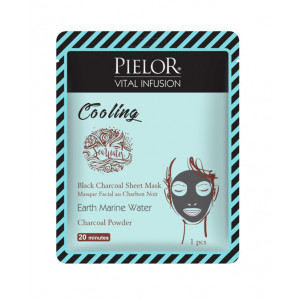 PIELOR VITAL INFUSION COOLING BLACK CHARCOAL MASK MASCA DE FATA TEXTILA RACORITOARE CU CARBUNE NEGRU