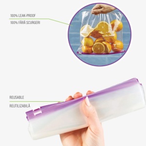 [Pungi alimentare cu fermoar 3 l, uz casnic, 10 bucăți, luxia 4058 - 1001cosmetice.ro] [3]