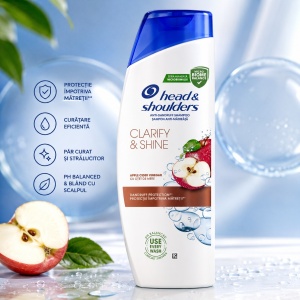 [Sampon antimatreata, clarify & shine, cu otet din cidru de mere, head & shoulders, 330 ml - 1001cosmetice.ro] [2]
