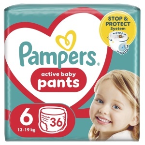 Ingrijire copii | Scutece chilotei pentru copii, baby dry pants pampers, nr.6, 13-19 kg, pachet 36 bucati | 1001cosmetice.ro