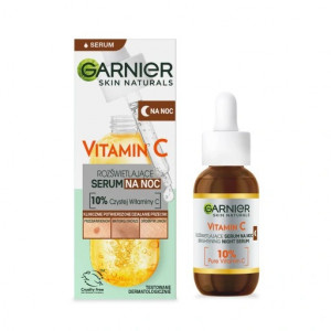 Ser de noapte pentru stralucire cu Vitamina C si Acid Hialuronic, Garnier, 30 ml
