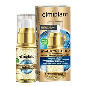 Ten, elmiplant | Ser pentru ochi efect antirid si redensificator hyaluronic gold elmiplant, 15 ml | 1001cosmetice.ro