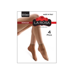 Sosete poliamida scurte Mimosa Culoarea piciorului 20 den Laura Baldini set 4 perechi