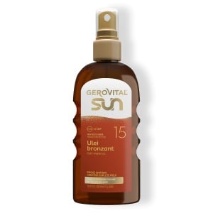 Produse plaja | Ulei bronzant pentru plaja cu spf 15 - bronz intens si hidratare gerovital sun, 150 ml | 1001cosmetice.ro