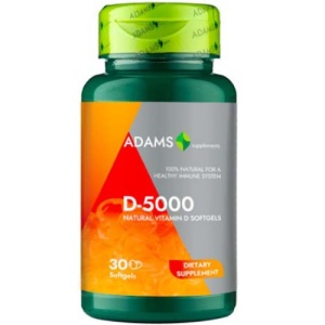 Afectiuni | Vitamina d naturala d-5000 softgel adams, 30 cps | 1001cosmetice.ro