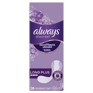 Igiena intima | Absorbante pentru incontinență ușoară long plus, always discreet, 28 bucăți | 1001cosmetice.ro
