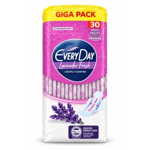 Absorbante Ultra plus Maxi Night Lavender Fresh, Everyday, 30 bucati