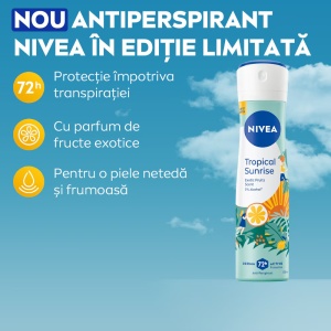 [Antiperspirant spray 72h, 0% alcool, tropical sunrise, nivea, 150 ml - 1001cosmetice.ro] [5]