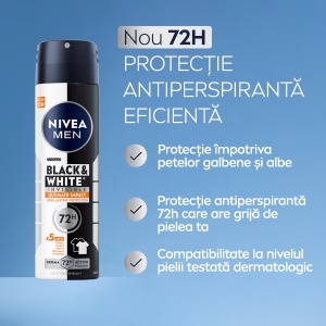 [Antiperspirant spray black & white, ultimate impact 72h, nivea men, 150 ml - 1001cosmetice.ro] [7]