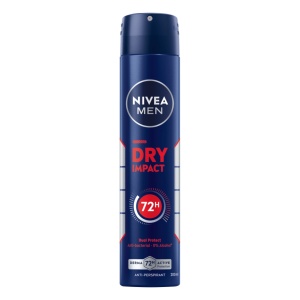 Spray &amp; stick barbati | Antiperspirant spray, dry impact 72h, nivea men, 200 ml | 1001cosmetice.ro