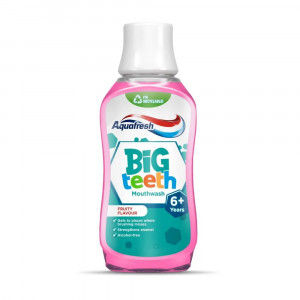 Apa de gura pentru copii 6+ cu aroma fructata Big Teeth, Aquafresh, 300 ml