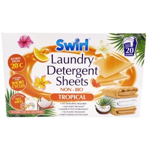 [Detergent de rufe tip servetel dizolvabil non-bio tropical scent, pachet 20 servetele, swirl - 1001cosmetice.ro] [1]