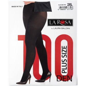 Dresuri Colectia La Rosa Plus Size, Culoare Negru 100 DEN, Laura Baldini