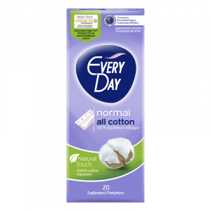EVERYDAY ABSORBANTE NORMAL ALL COTTON NATURAL TOUCH 20 DE BUCATI