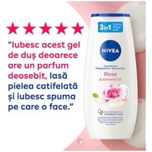 [Gel de dus rose and almond oil, nivea, 250 ml - 1001cosmetice.ro] [6]