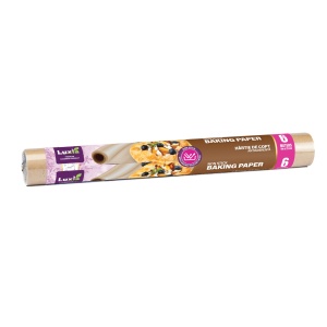 Hartie pentru copt, dublu siliconata, 6m x 29 cm, maro, Luxia 4004